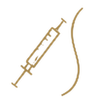 Approved Restora gold line-art treatment illustration