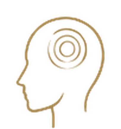 Approved Restora gold line-art treatment illustration