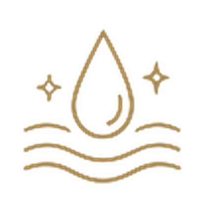 Approved Restora gold line-art treatment illustration